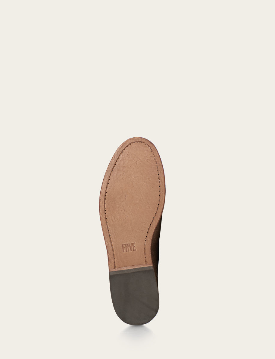 Frye Men's Ash Waxed Suede Chris Venetian Loafers / Ash Waxed Suede