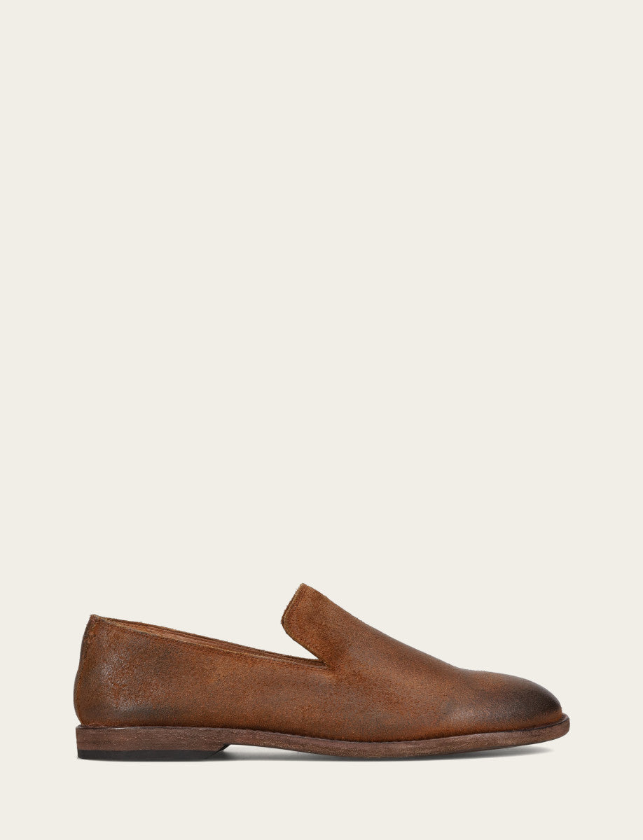 Frye Men's Ginger Suede Chris Venetian Loafers / Ginger Suede