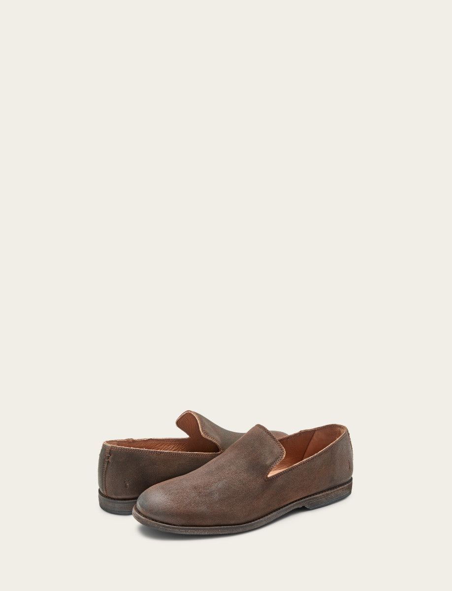 Frye Men's Ginger Suede Chris Venetian Loafers / Ginger Suede