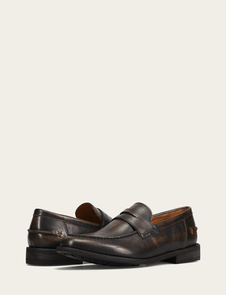 Frye Men's Brown Brush Off Tyler Flex Penny Loafer / Brown Brush Off