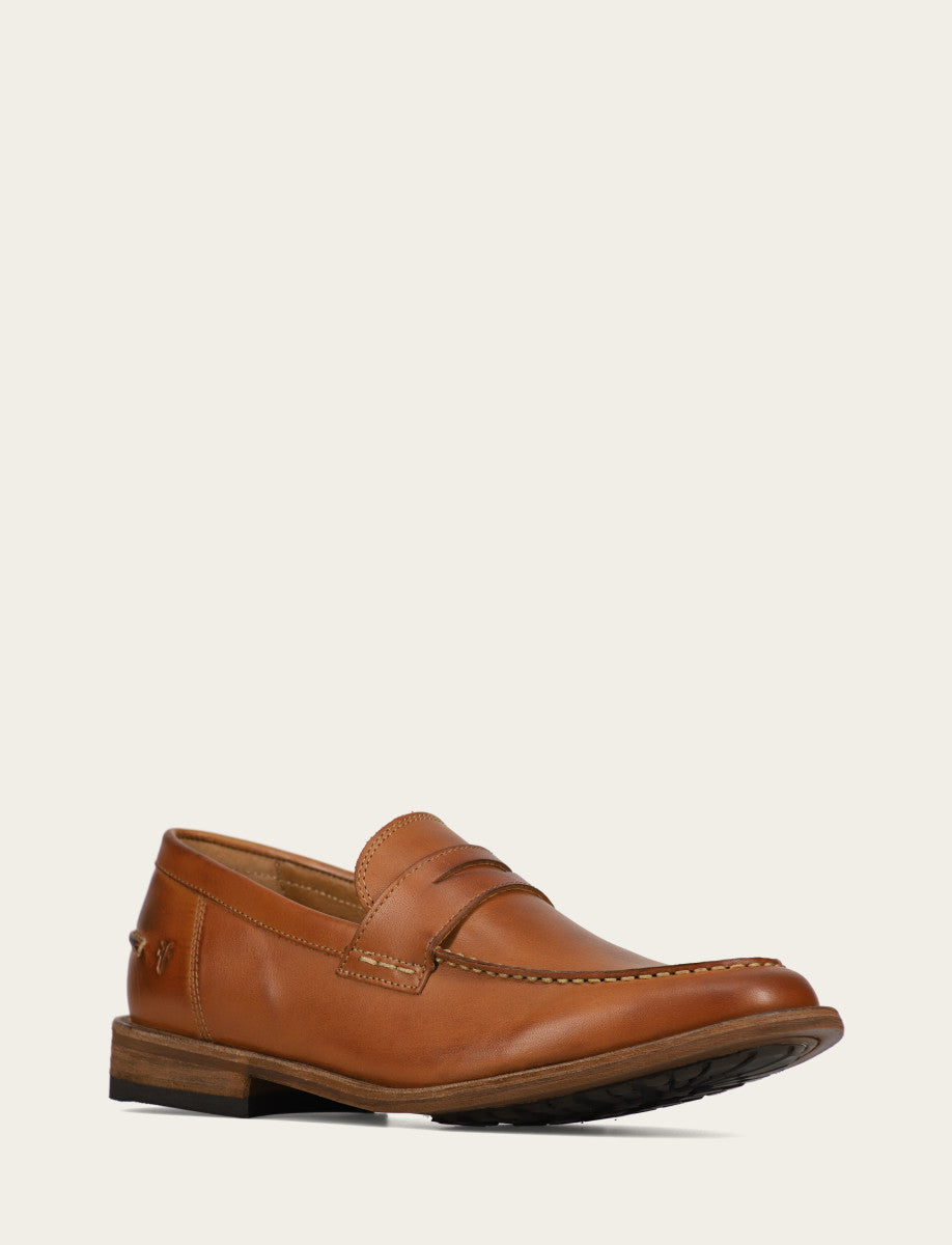 Frye Men's Caramel Tyler Flex Penny Loafers / Caramel