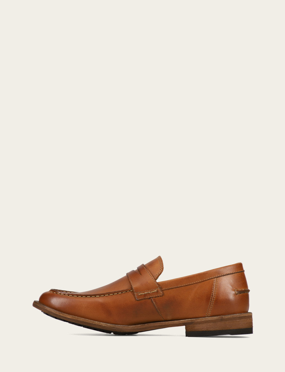 Frye Men's Caramel Tyler Flex Penny Loafers / Caramel