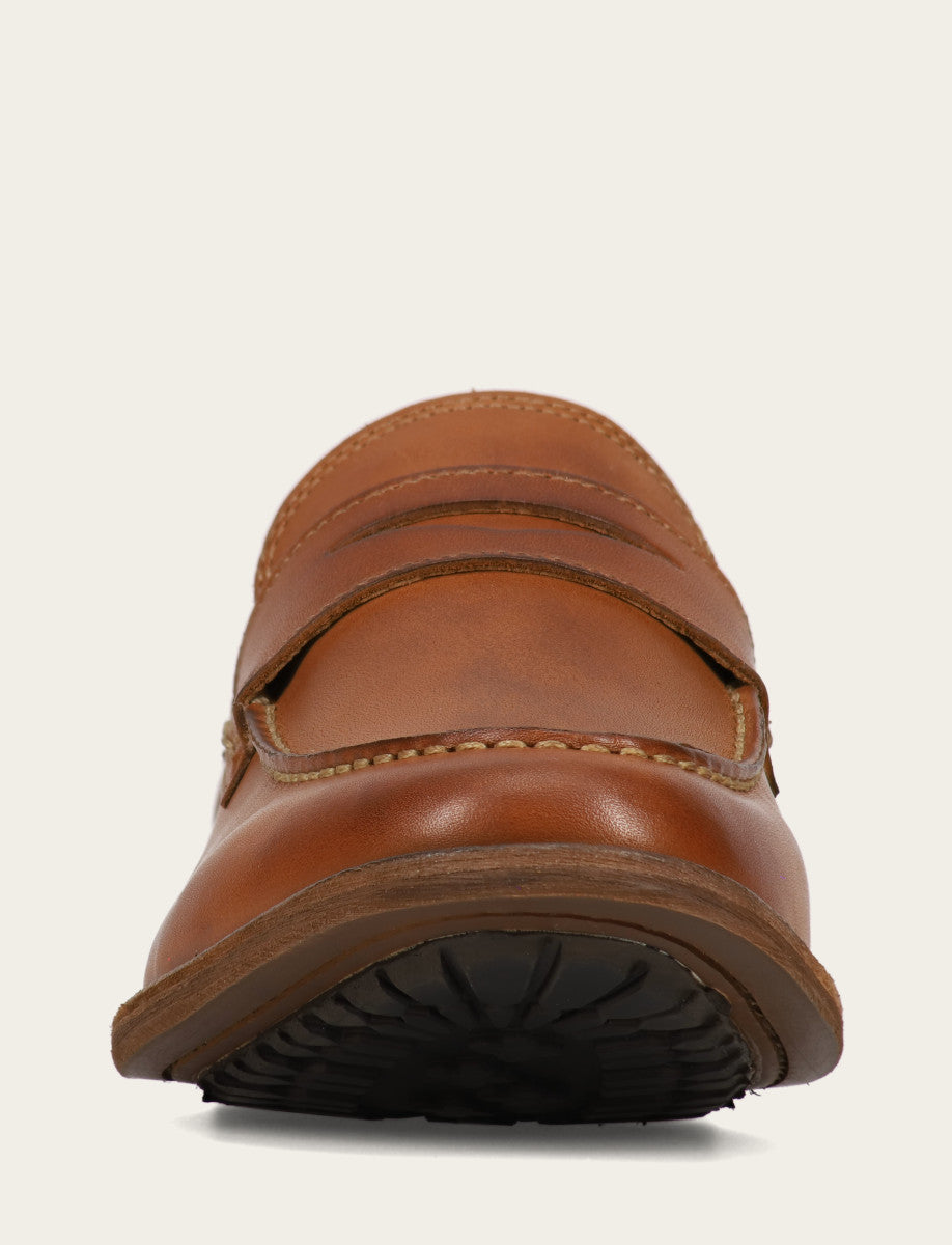 Frye Men's Caramel Tyler Flex Penny Loafers / Caramel