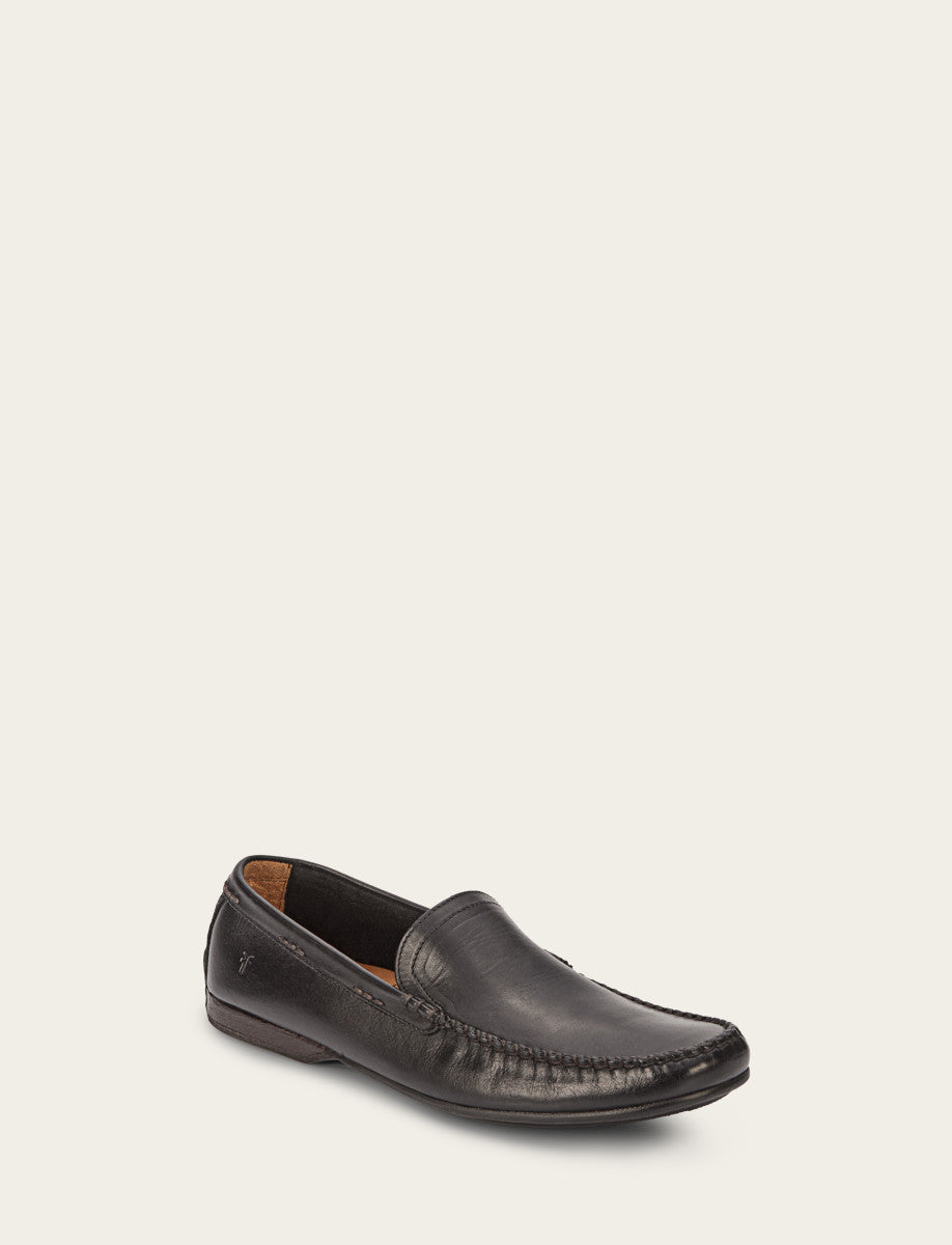 Frye Men's Black Lewis Venetian Loafers / Black