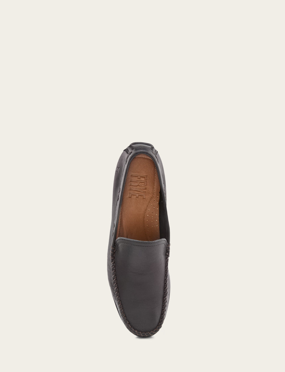 Frye Men's Black Lewis Venetian Loafers / Black