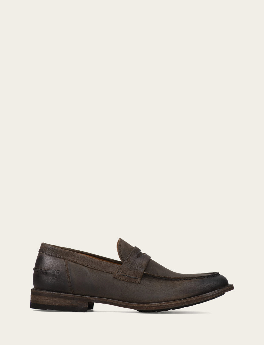 Frye Men's Chocolate Tyler Flex Penny Loafers / Chocolate