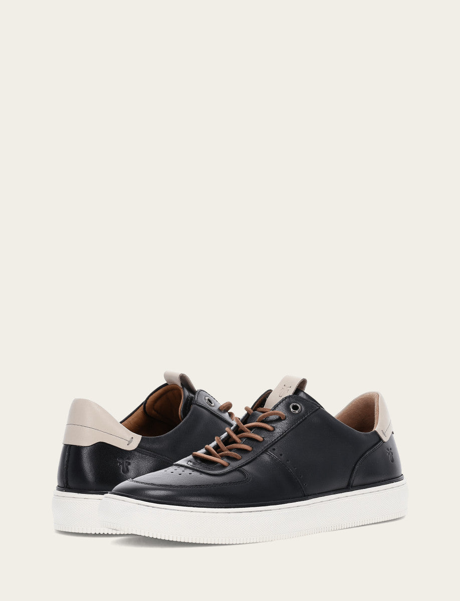 Frye Men's Black Astor Low Lace Court Sneakers / Black