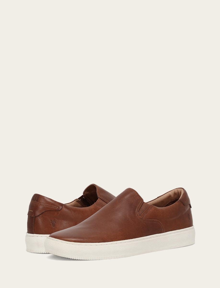 Frye Men's Caramel Astor Gore Slip On Sneakers / Caramel