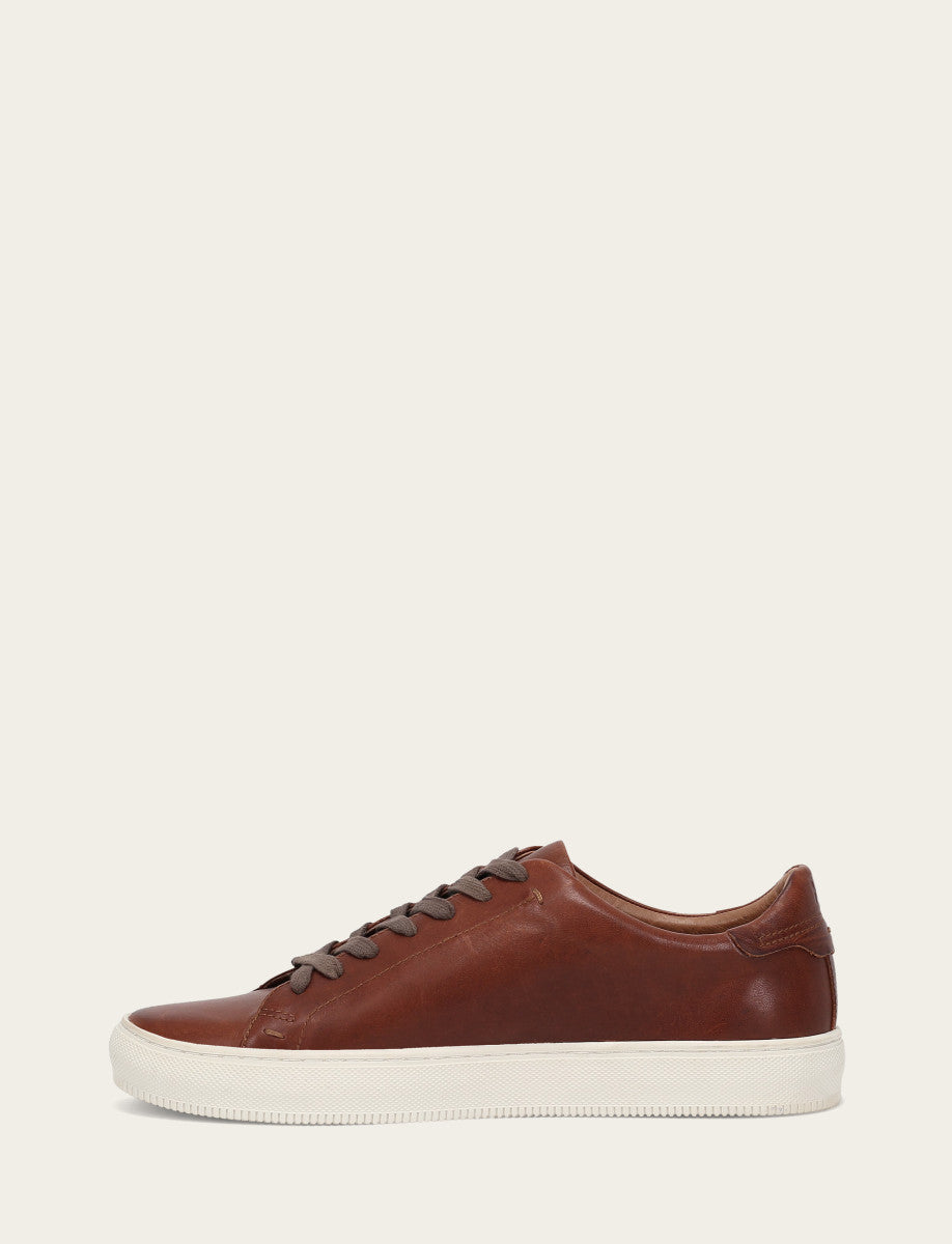 Frye Men's Caramel Astor Low Lace Slip On Sneakers / Caramel