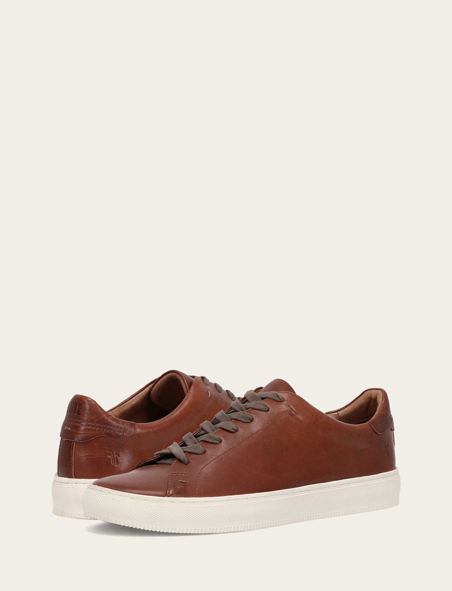 Frye Men's Caramel Astor Low Lace Slip On Sneakers / Caramel