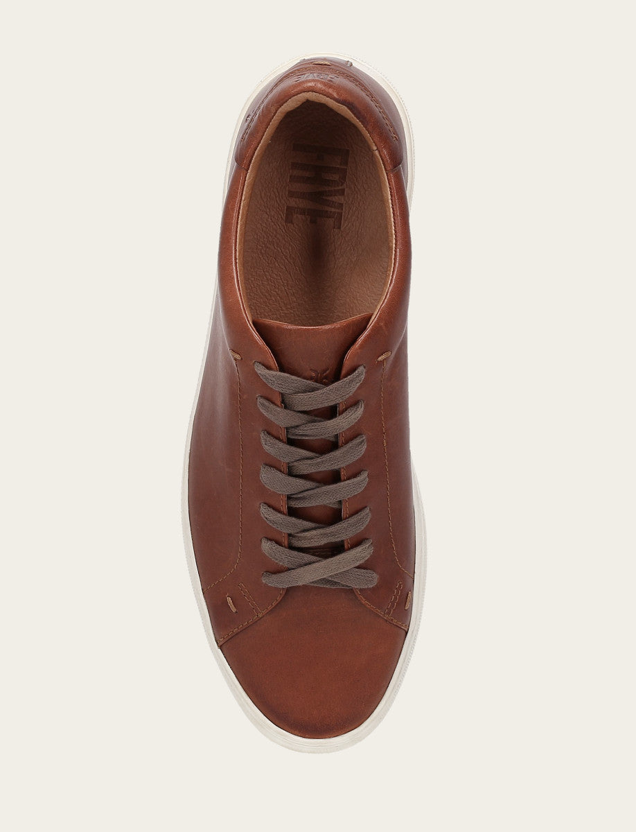 Frye Men's Caramel Astor Low Lace Slip On Sneakers / Caramel