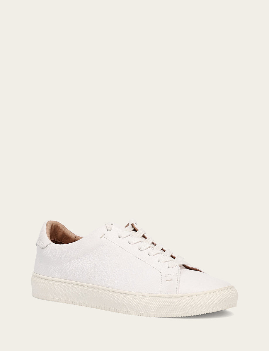 Frye Men's White Astor Low Lace Slip On Sneakers / White
