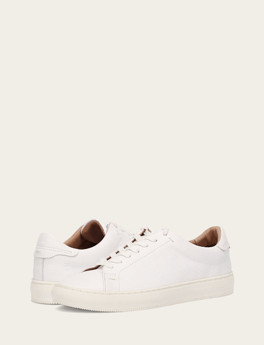 Frye Men's White Astor Low Lace Slip On Sneakers / White