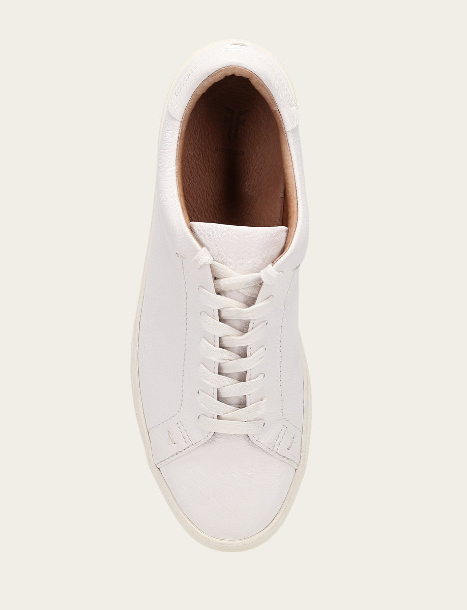 Frye Men's White Astor Low Lace Slip On Sneakers / White