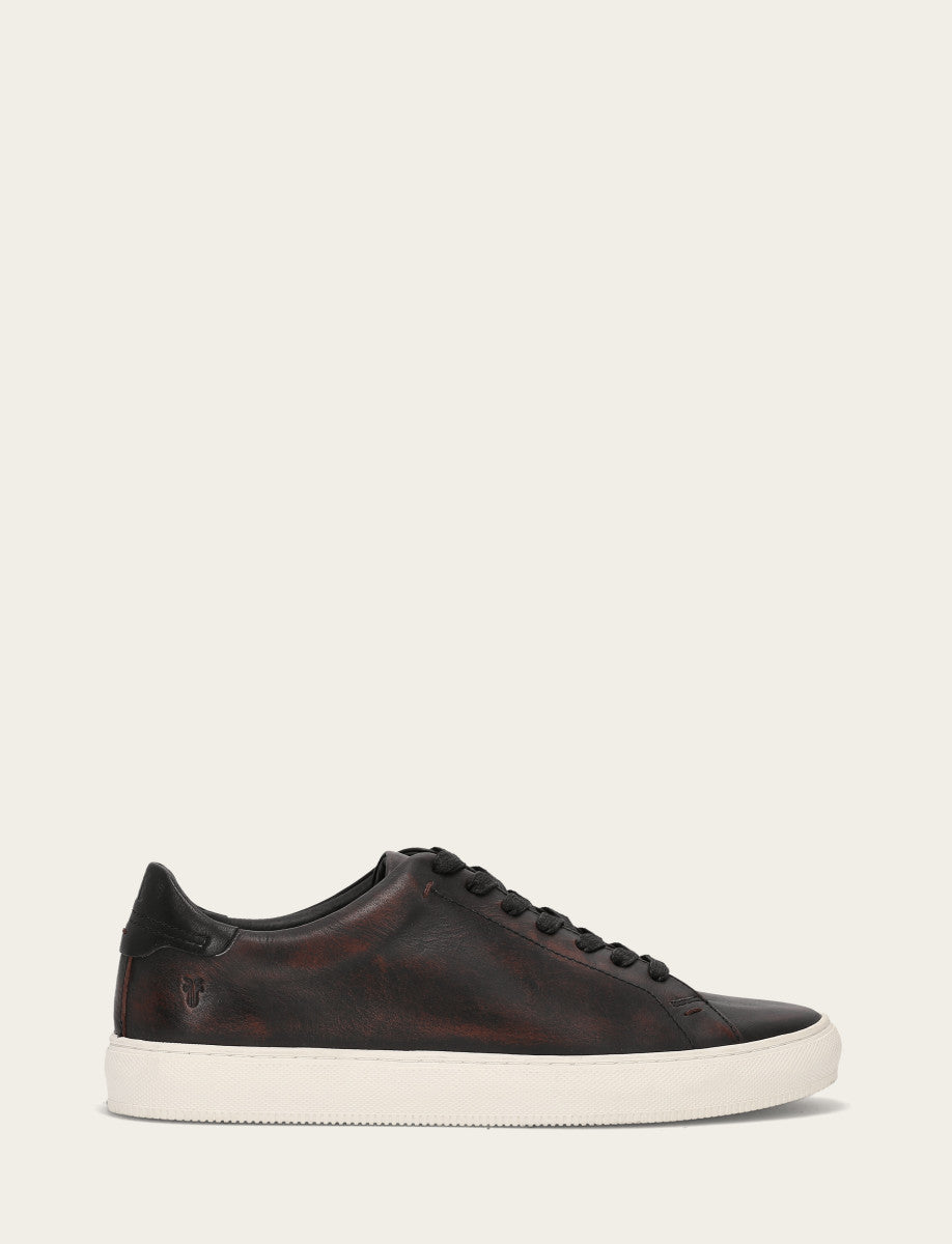 Frye Men's Antiqued Black Astor Low Lace Slip On Sneakers / Antiqued Black