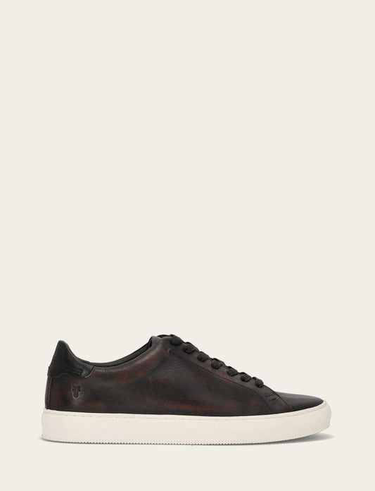 Frye Men's Antiqued Black Astor Low Lace Slip On Sneakers / Antiqued Black