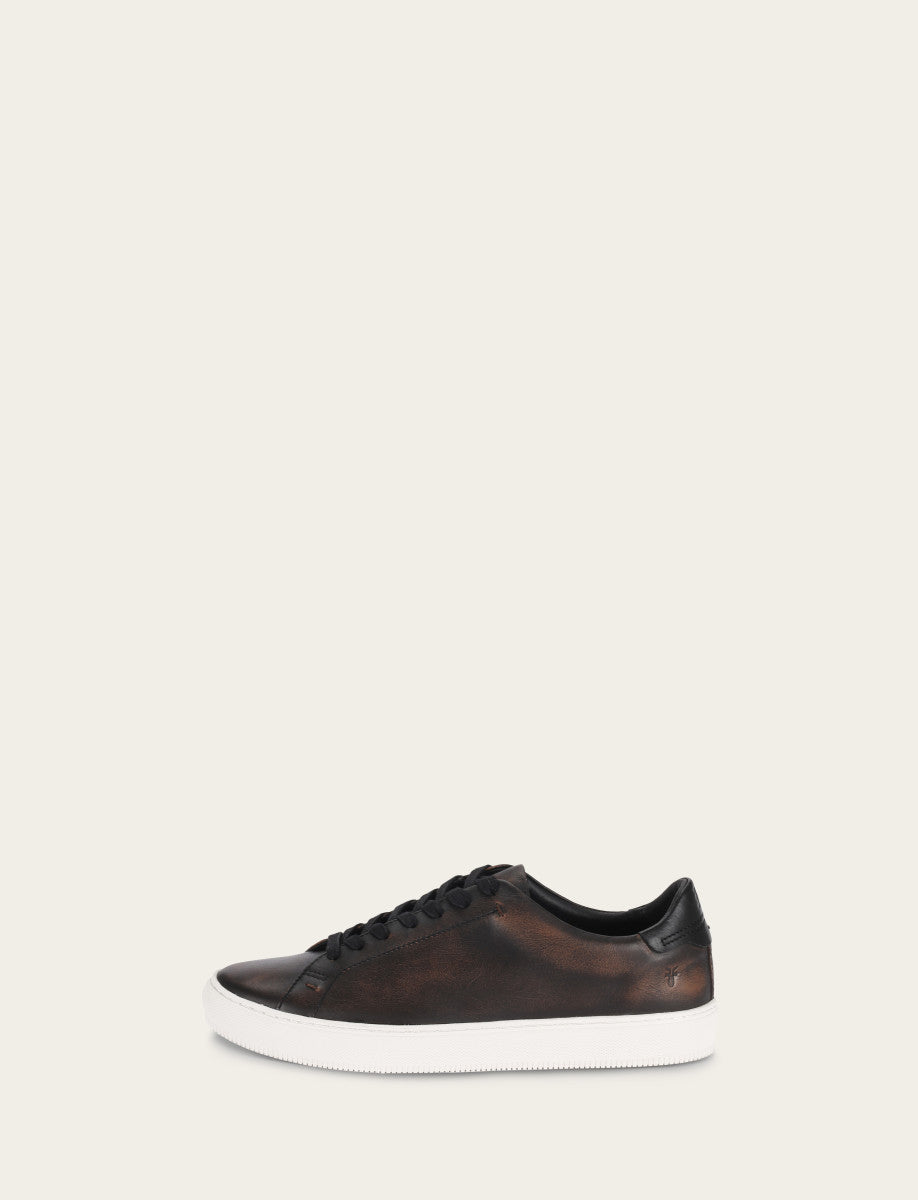 Frye Men's Antiqued Black Astor Low Lace Slip On Sneakers / Antiqued Black
