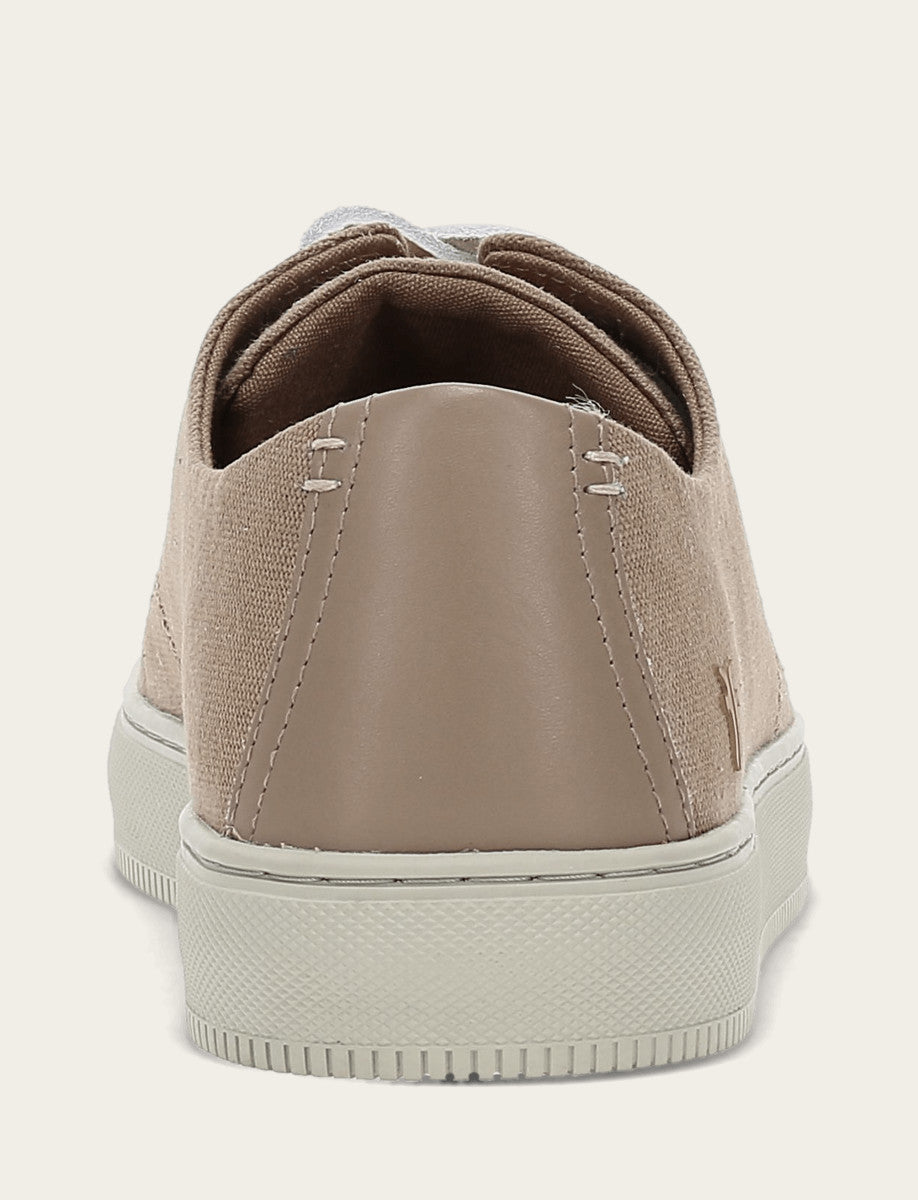 Frye Men's Khaki Astor Cap Toe Low Lace Sneakers / Khaki