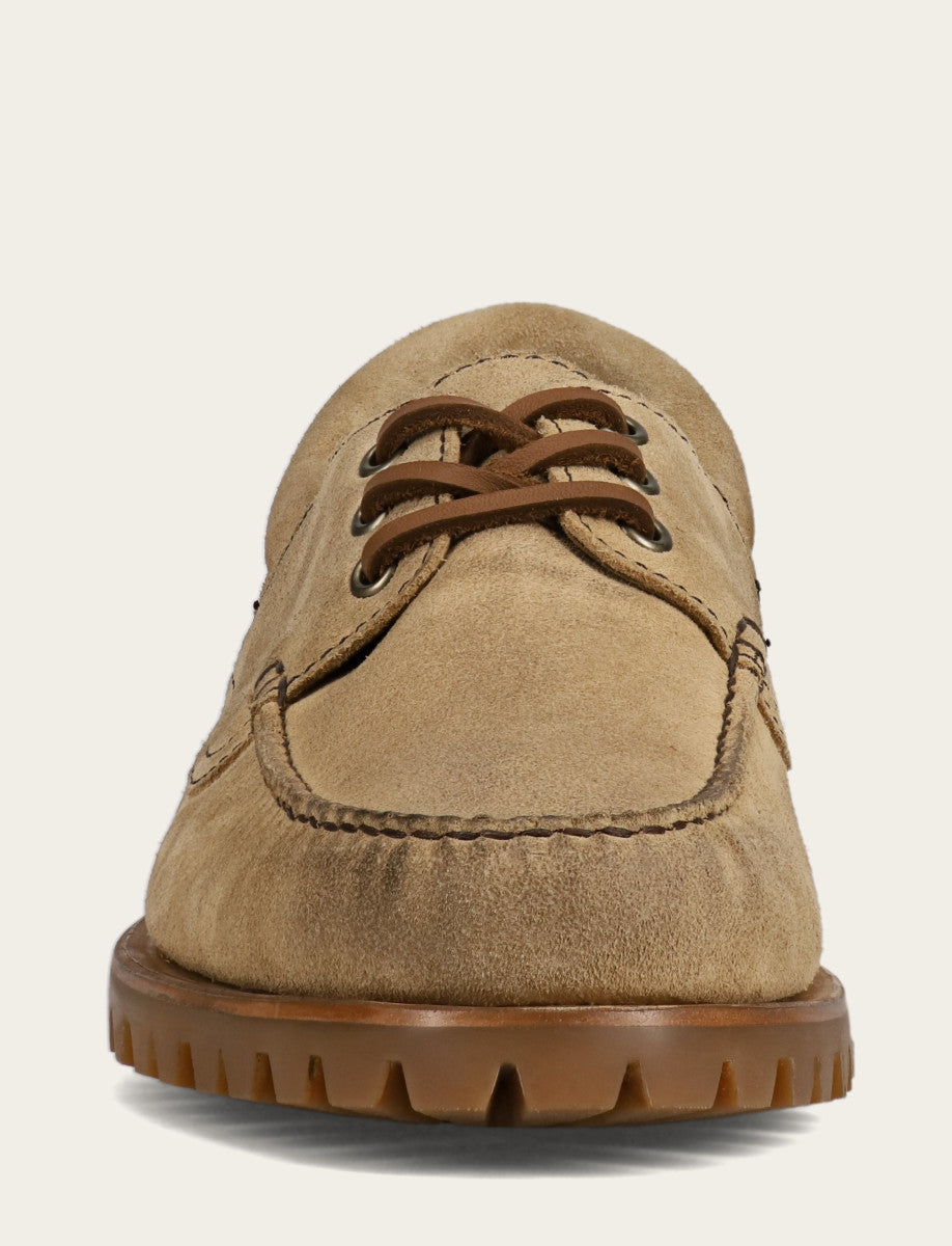 Frye Men's Desert Hudson Campmoc Lug Loafers / Desert