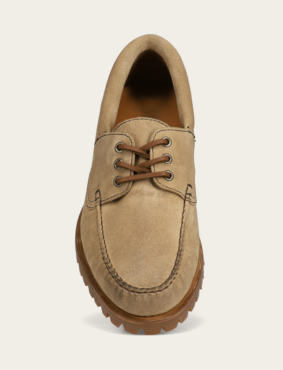 Frye Men's Desert Hudson Campmoc Lug Loafers / Desert