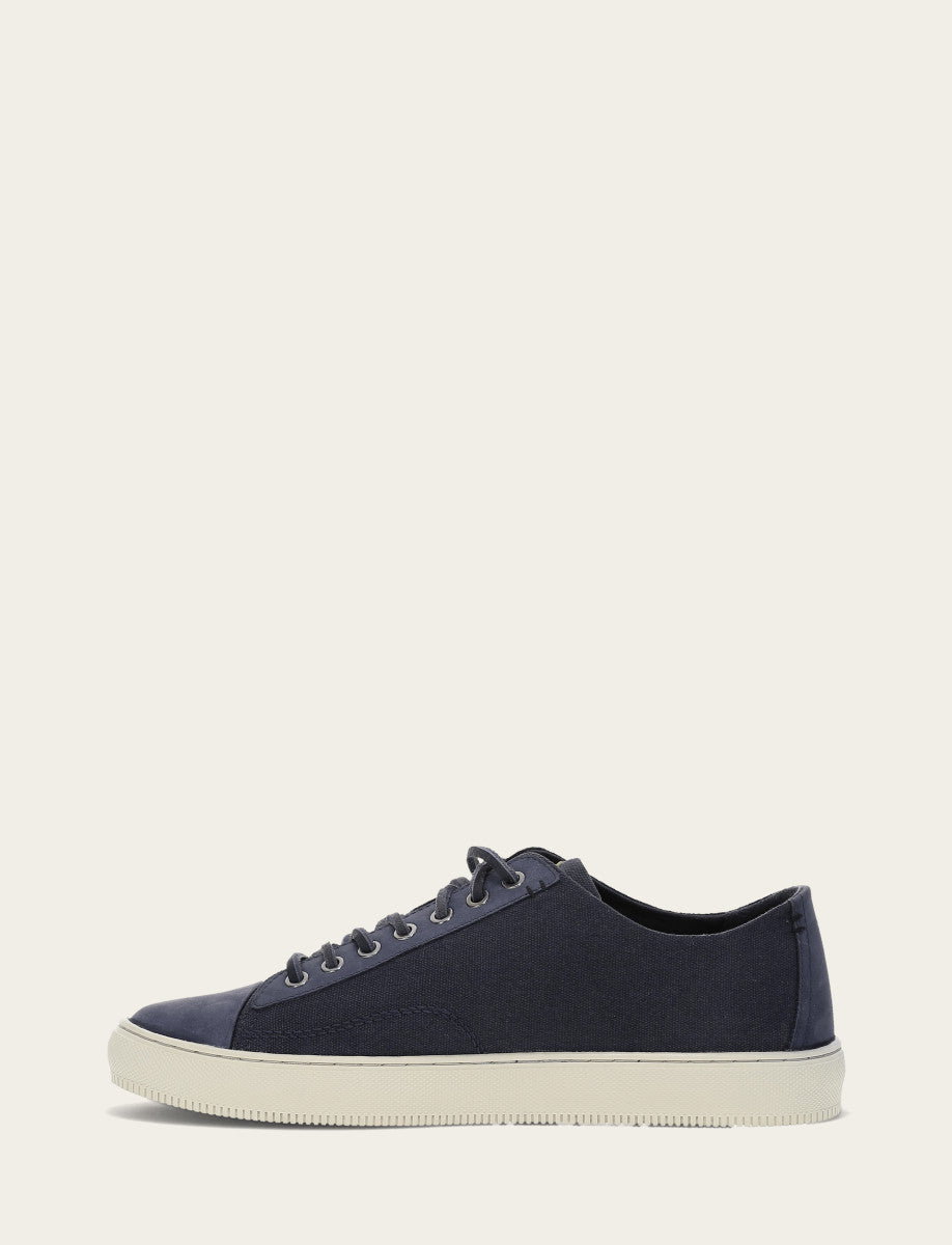 Frye Men's Indigo Astor Cap Toe Low Lace Sneakers / Indigo