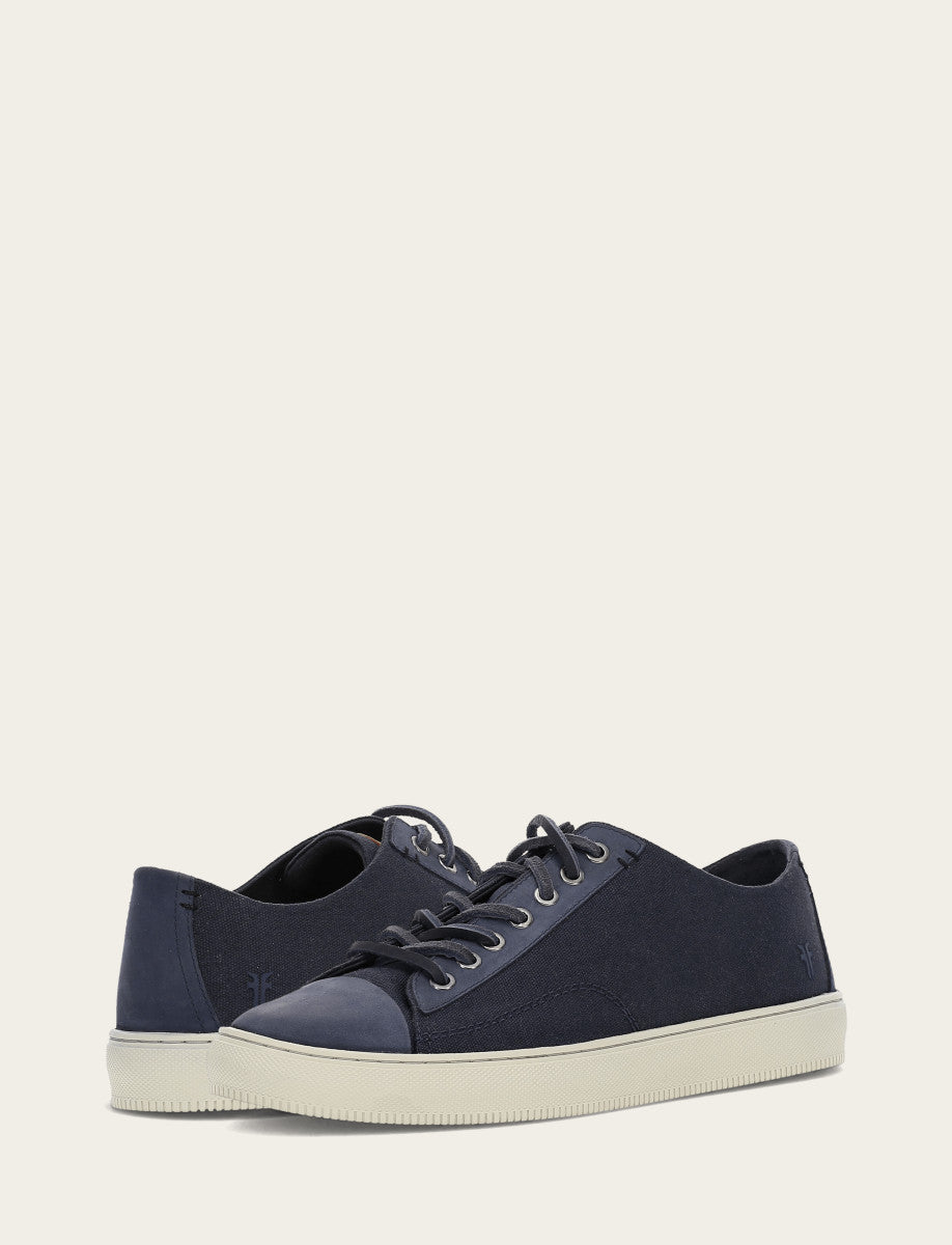 Frye Men's Indigo Astor Cap Toe Low Lace Sneakers / Indigo