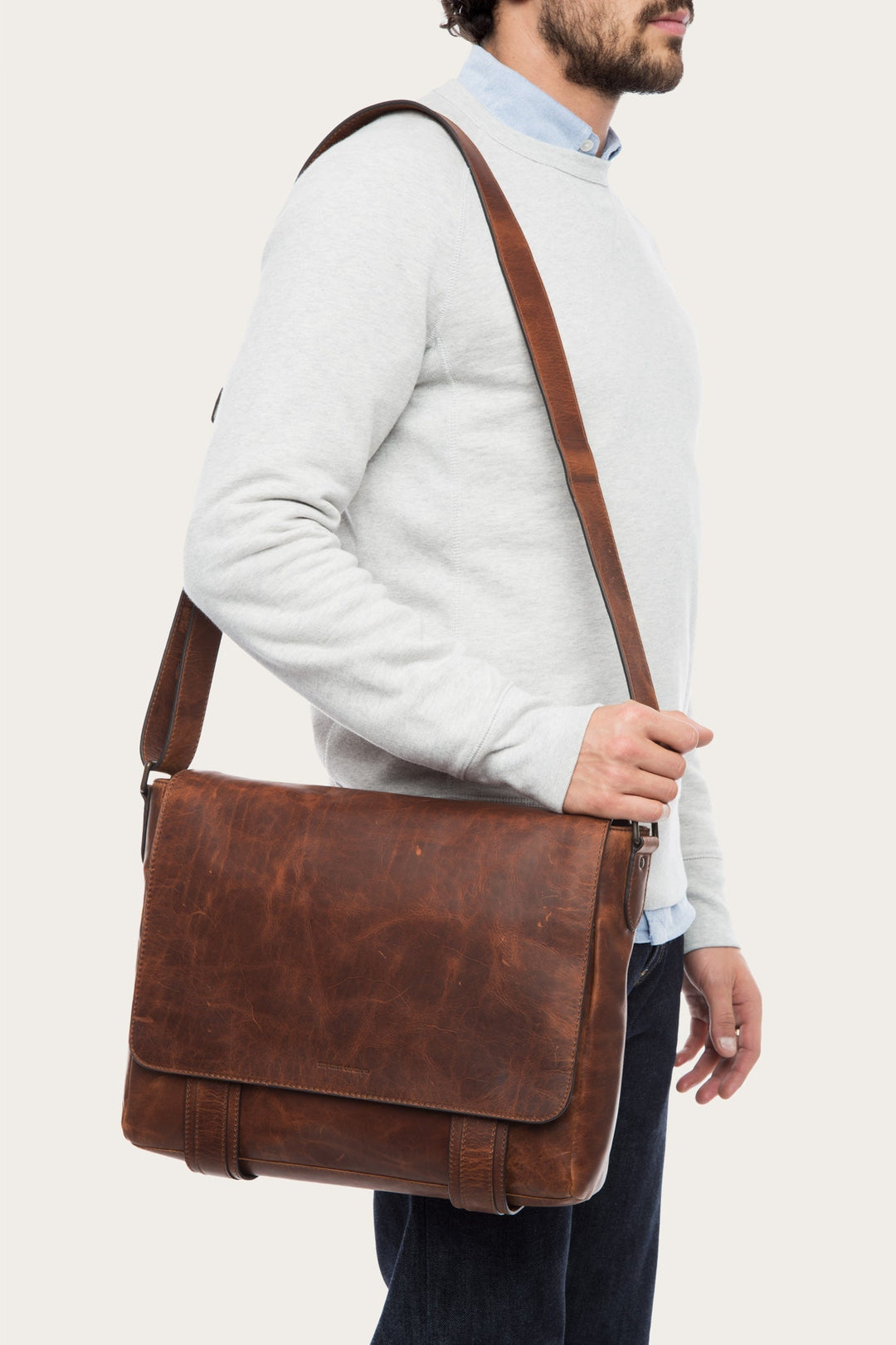 Frye Logan Messenger / Cognac