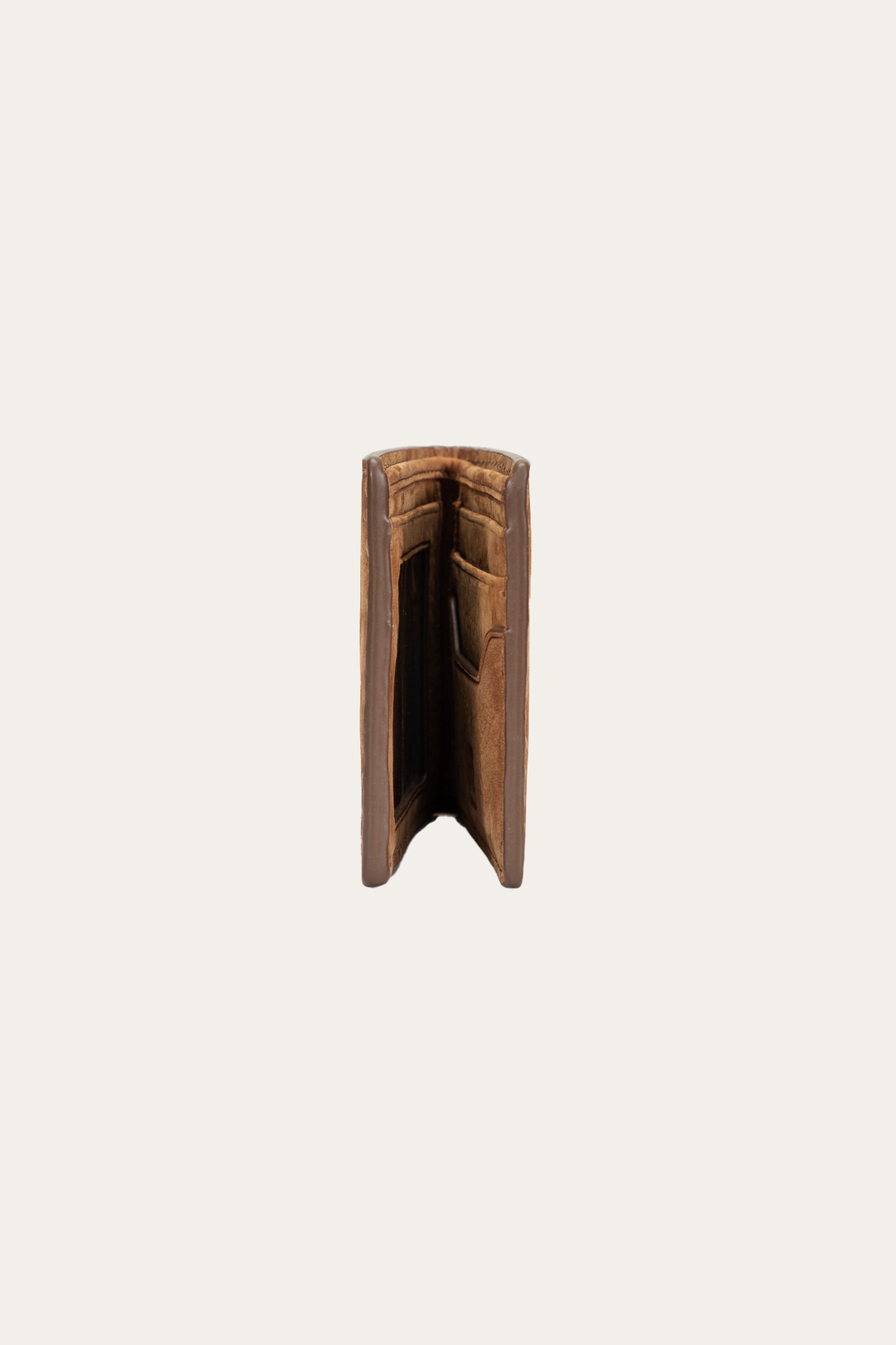 Frye Logan Nubuck Cognac Money Clip Card Case / Cognac