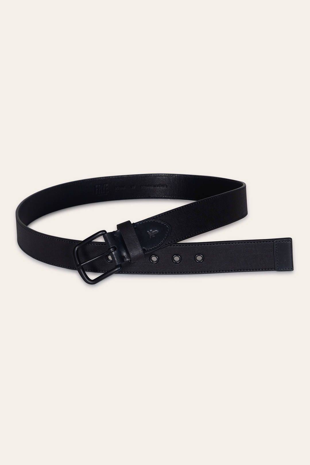 Frye Men’s Black 38mm Coated Canvas Belt / Black
