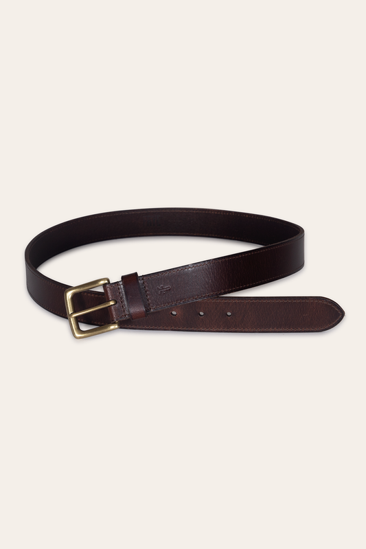 Frye Men’s Brown 35mm Pull Up Leather Belt / Brown