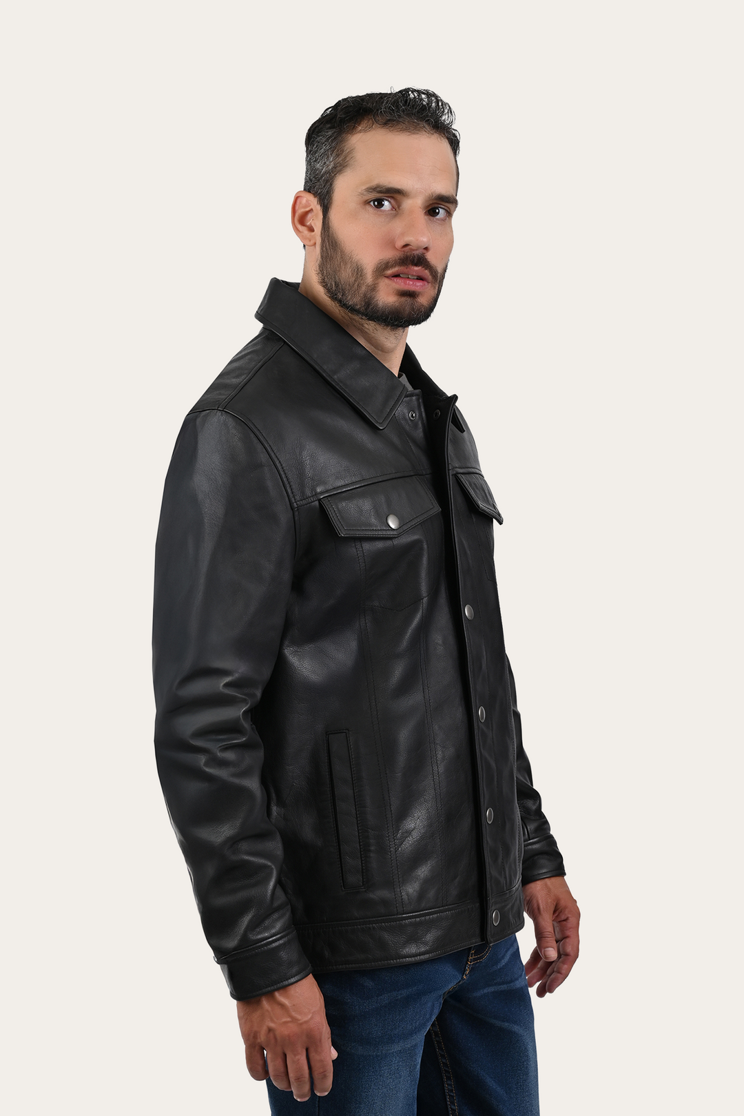 Frye Black Baxter Trucker Jacket / Black
