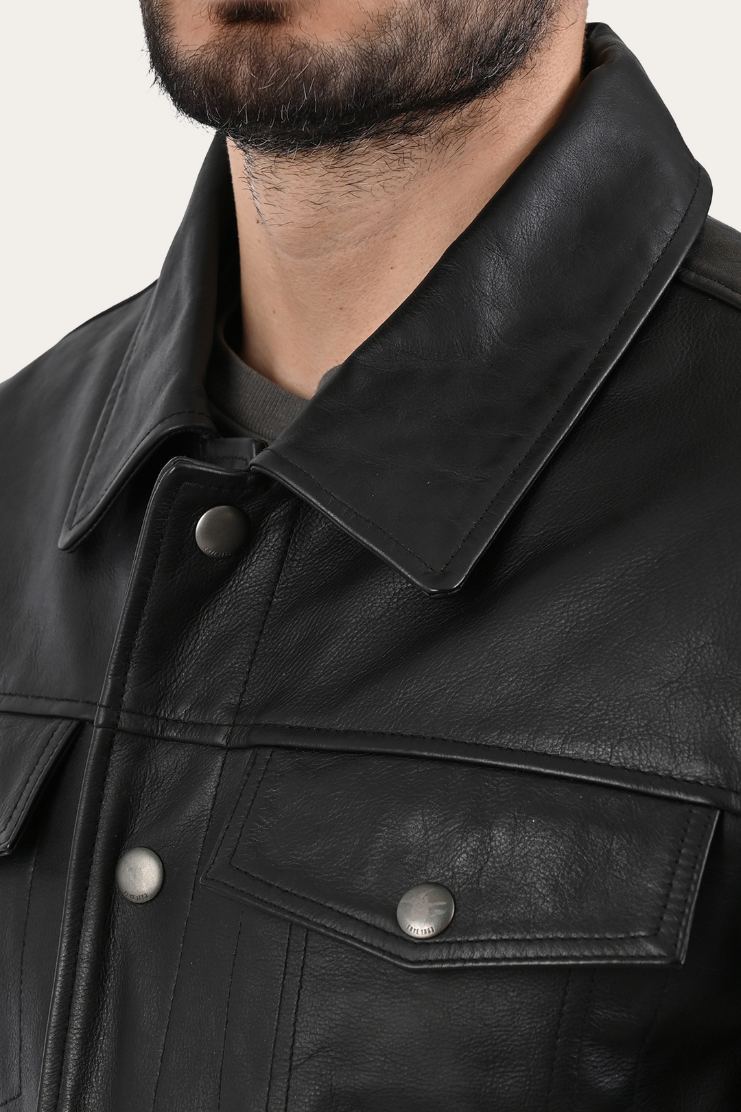 Frye Black Baxter Trucker Jacket / Black