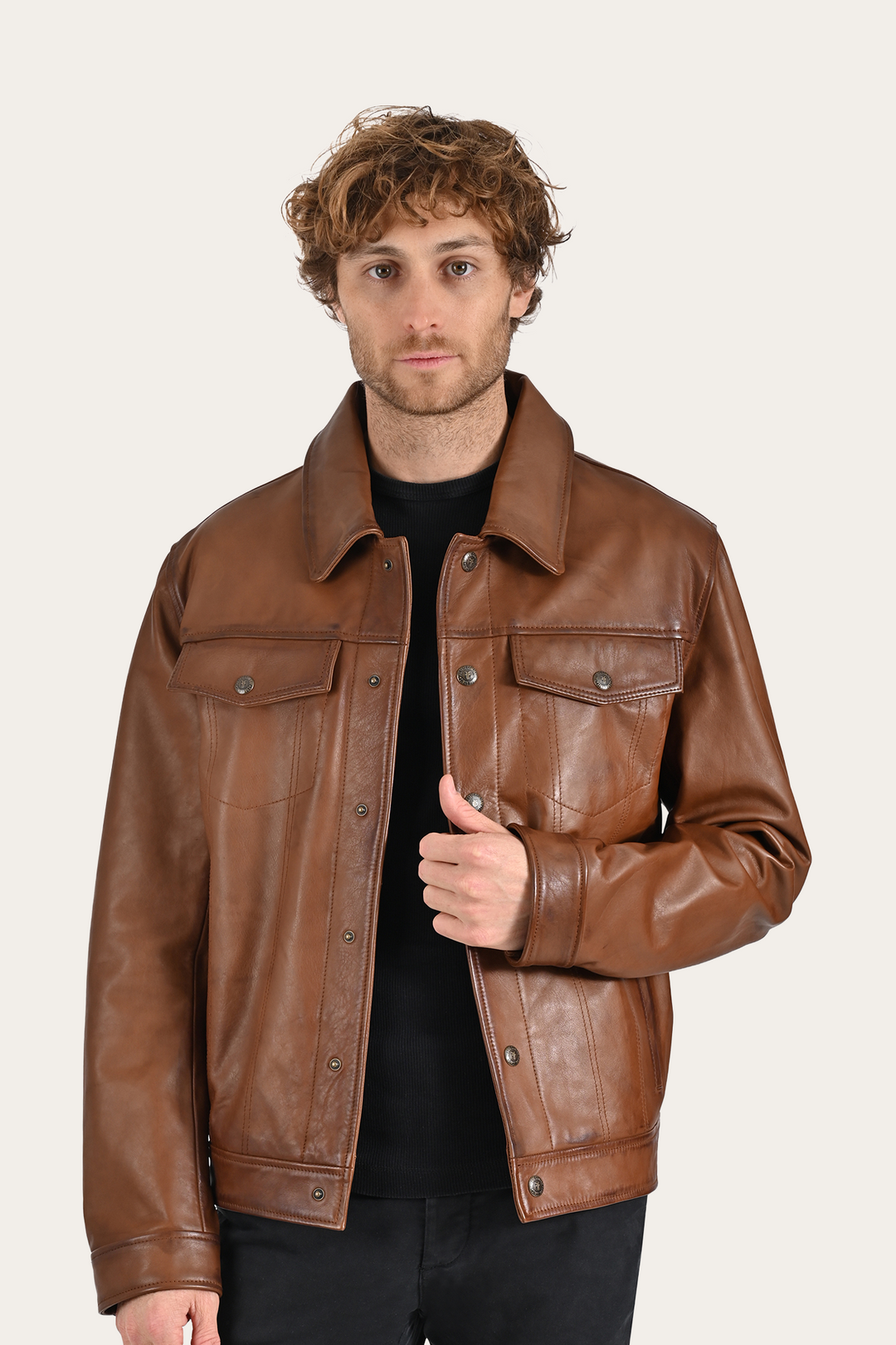 Frye Brown Baxter Trucker Jacket / Brown