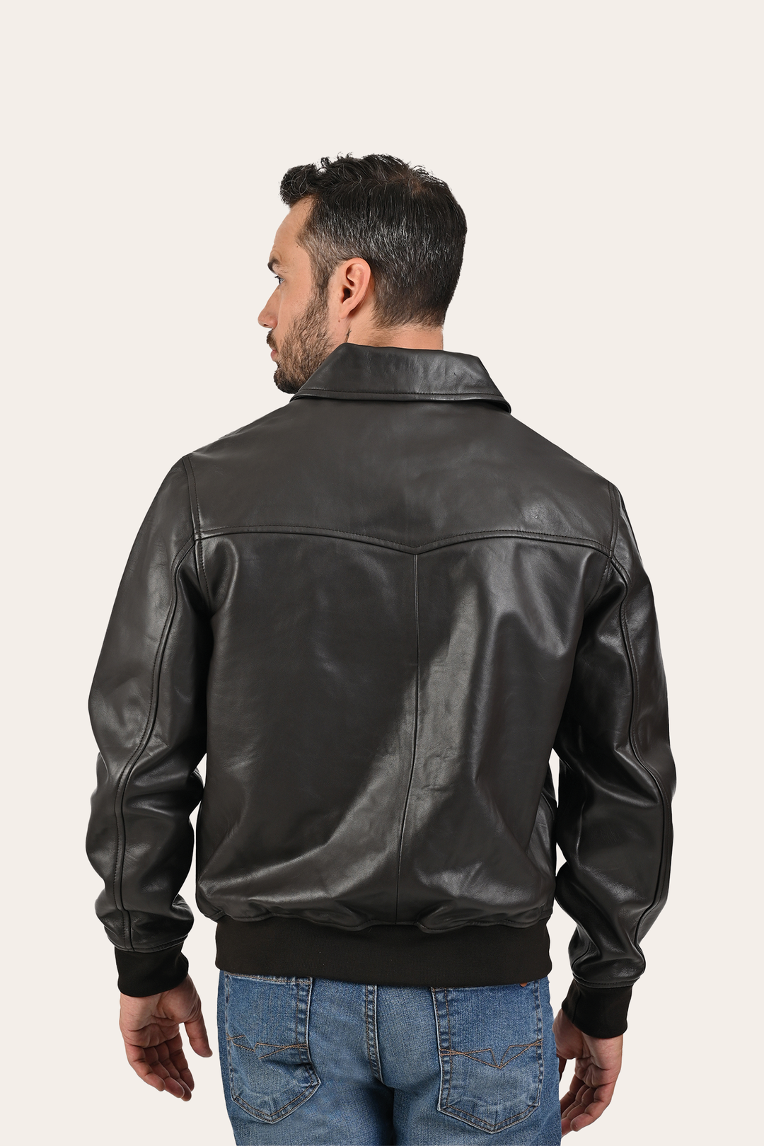 Frye Men’s Dark Brown Dusty Trucker Leather Jacket / Dark Brown