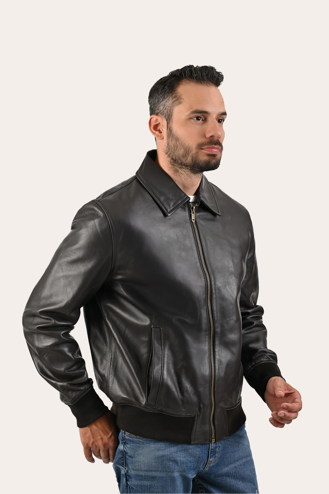 Frye Men’s Dark Brown Dusty Trucker Leather Jacket / Dark Brown