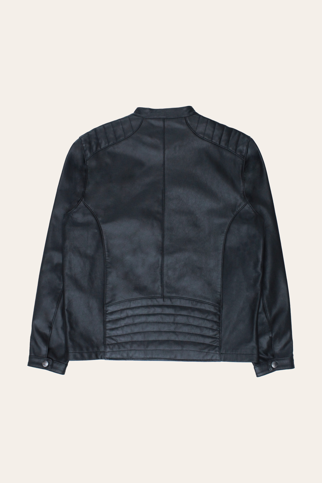 Frye Men’s Black Pioneer Racer Leather Jacket / Black