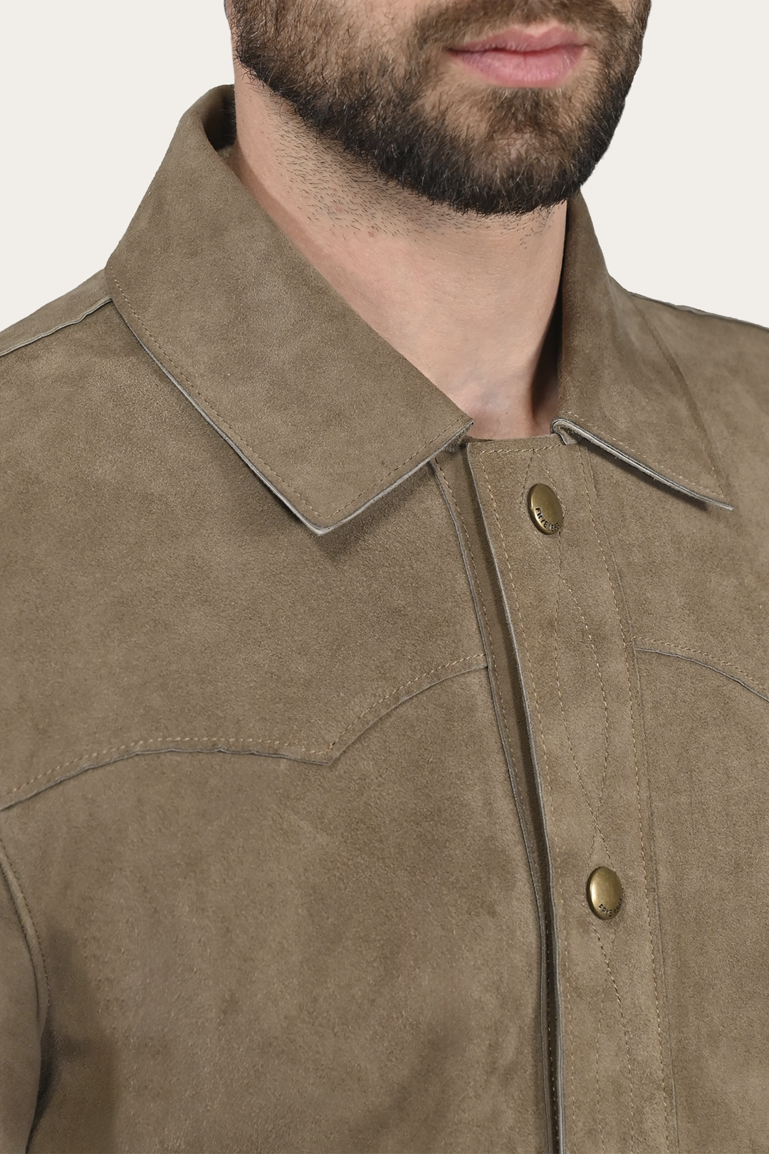 Frye Men’s Taupe Judd Suede Shacket / Taupe