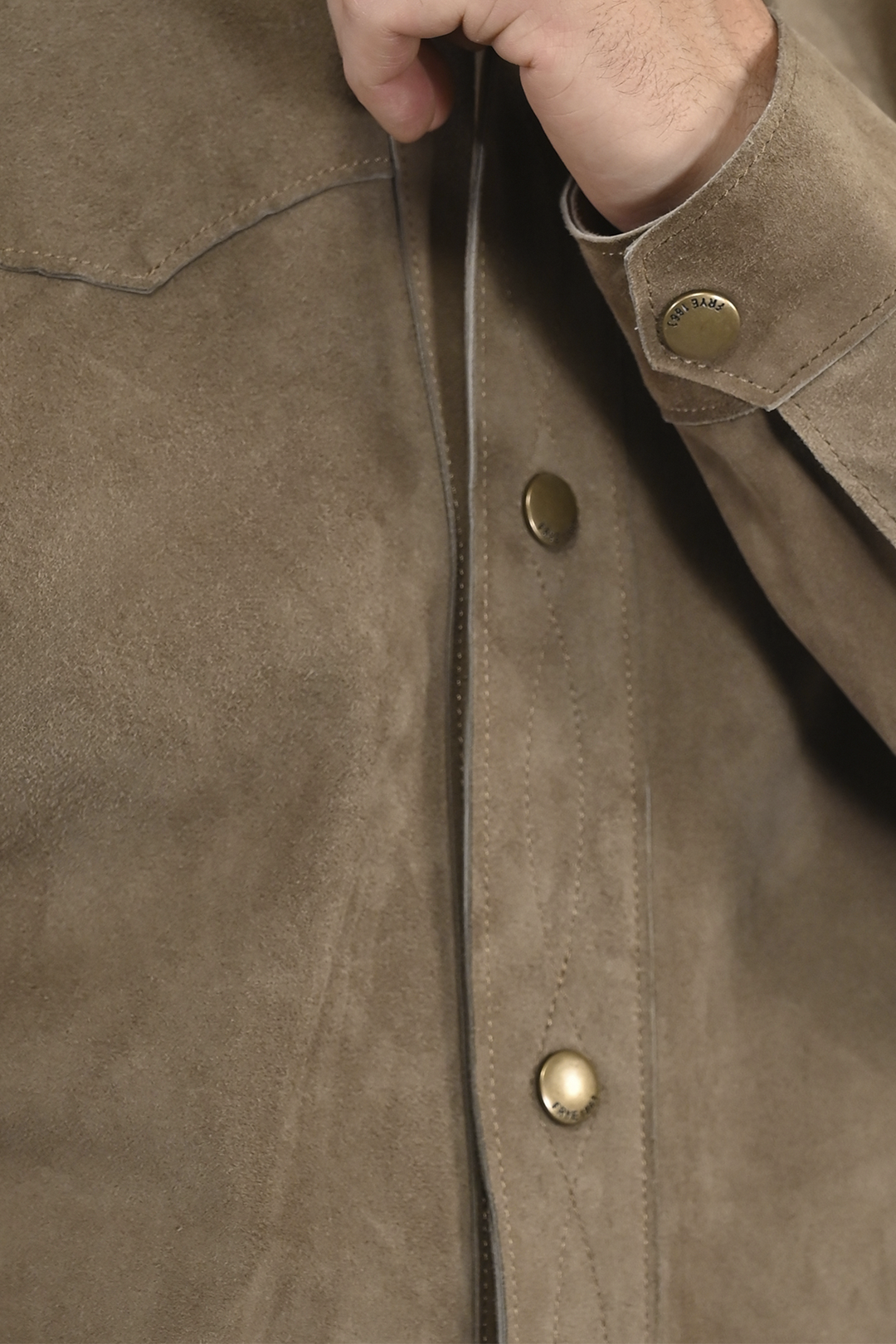 Frye Men’s Taupe Judd Suede Shacket / Taupe