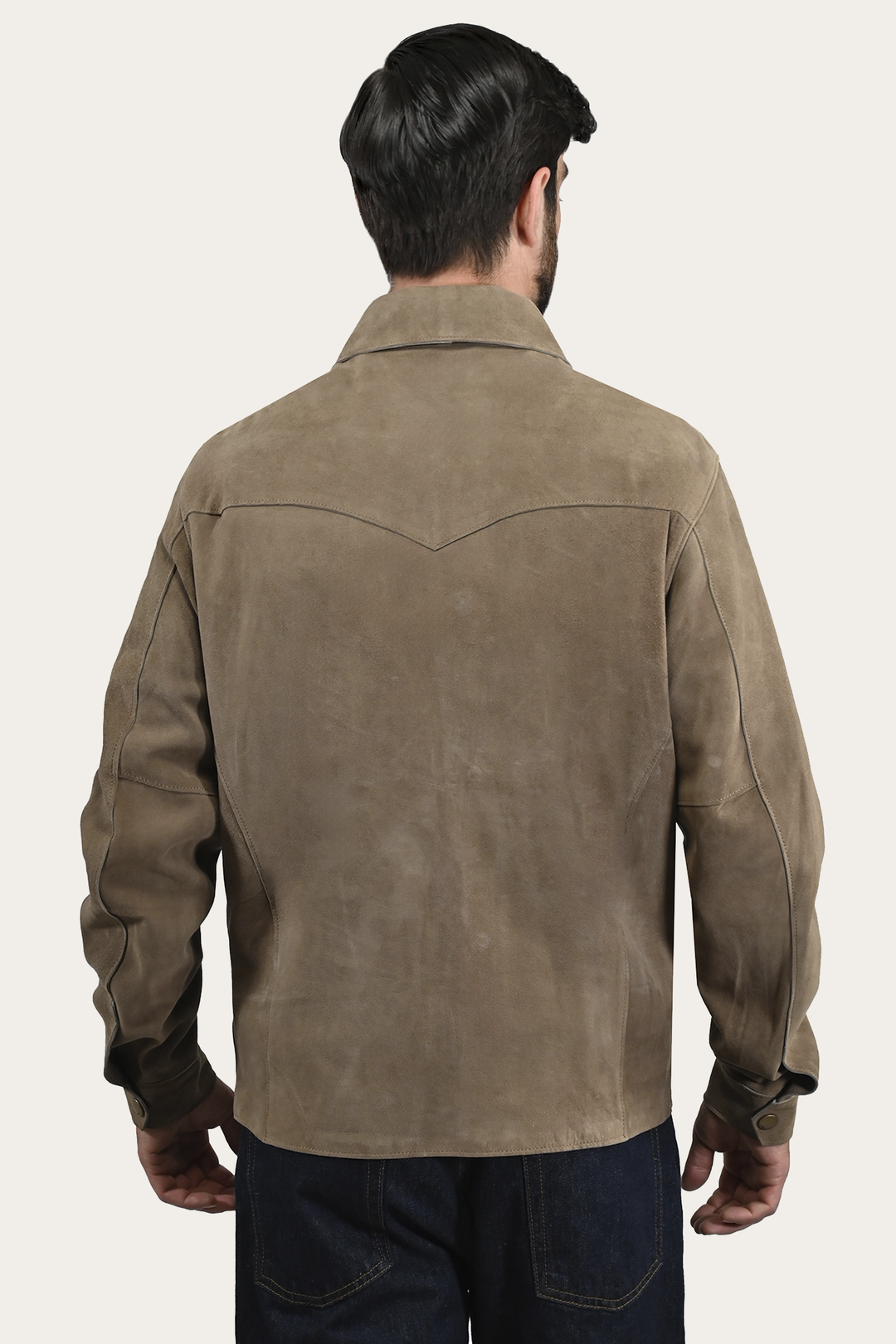 Frye Men’s Taupe Judd Suede Shacket / Taupe