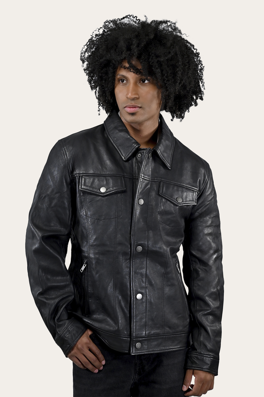 Frye Ruffian Trucker Jacket / Black