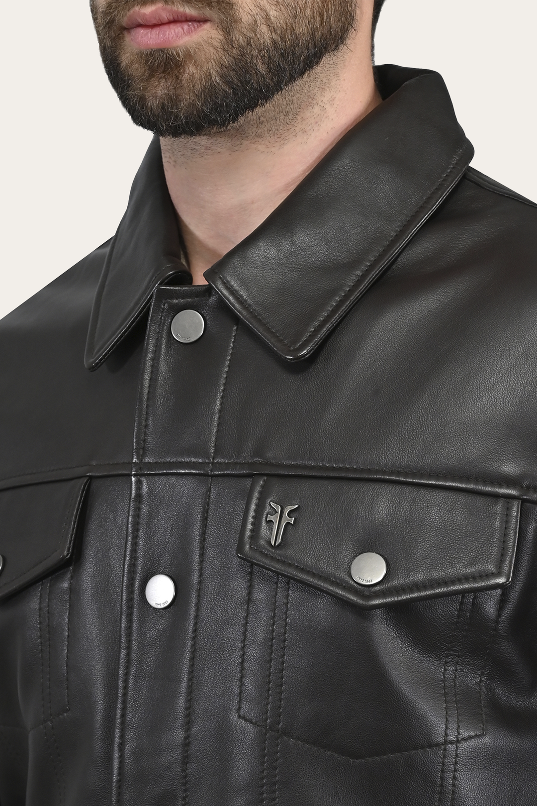 Frye Ruffian Trucker Jacket / Dark Brown