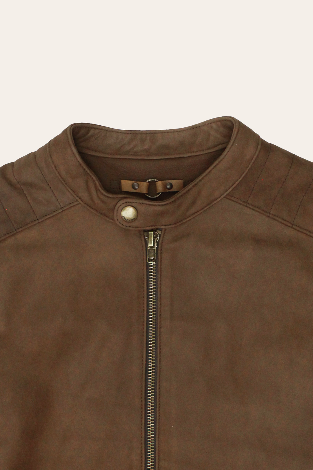 Frye Men’s Tobacco Desert Racer Leather Jacket / Tobacco
