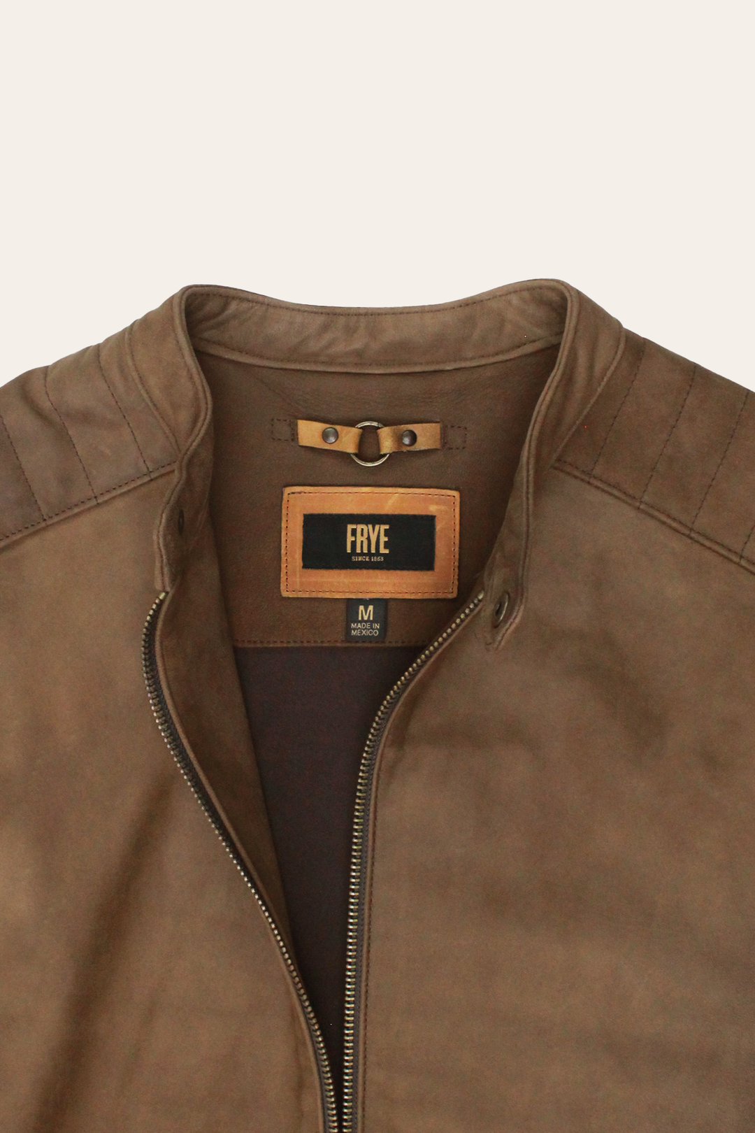 Frye Men’s Tobacco Desert Racer Leather Jacket / Tobacco