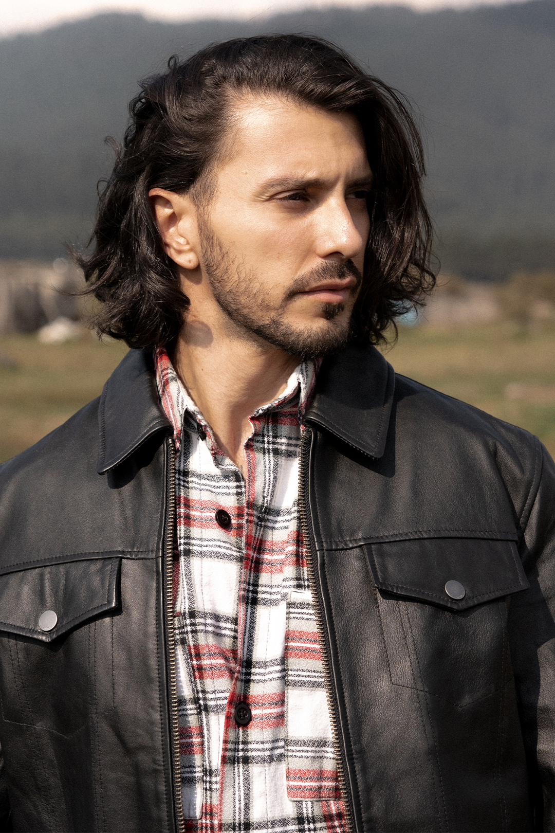 Frye Men’s Black Durango Trucker Leather Jacket / Black
