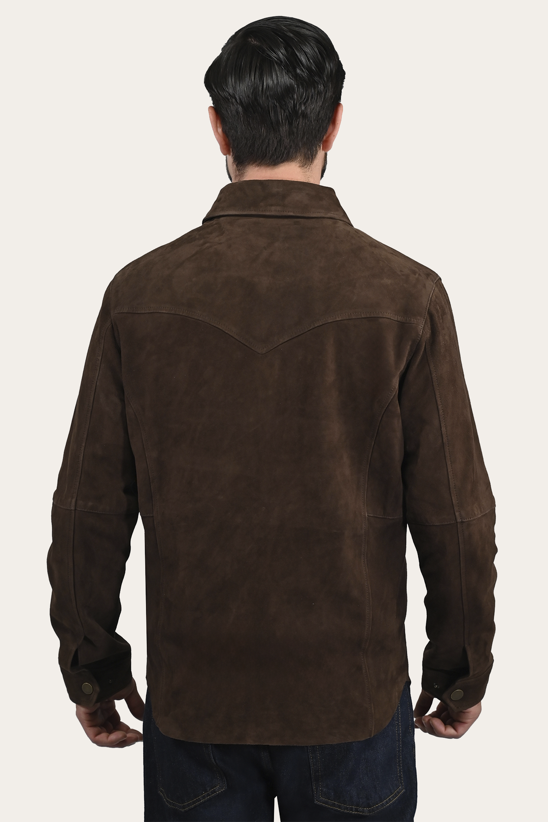 Frye Men’s Dark Brown Authentic Suede Shacket / Dark Brown