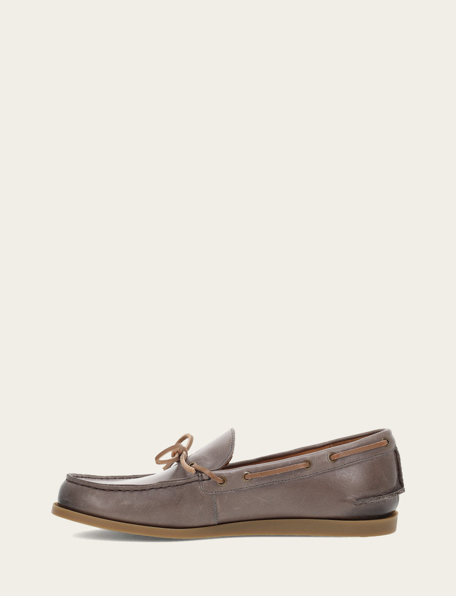 Frye Men's Steel Mason One Eye Tie Loafers / Steel