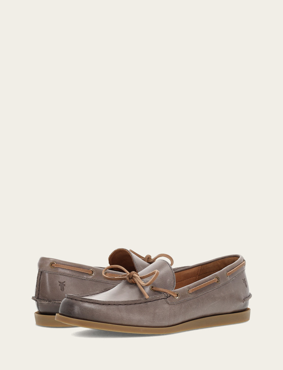 Frye Men's Steel Mason One Eye Tie Loafers / Steel