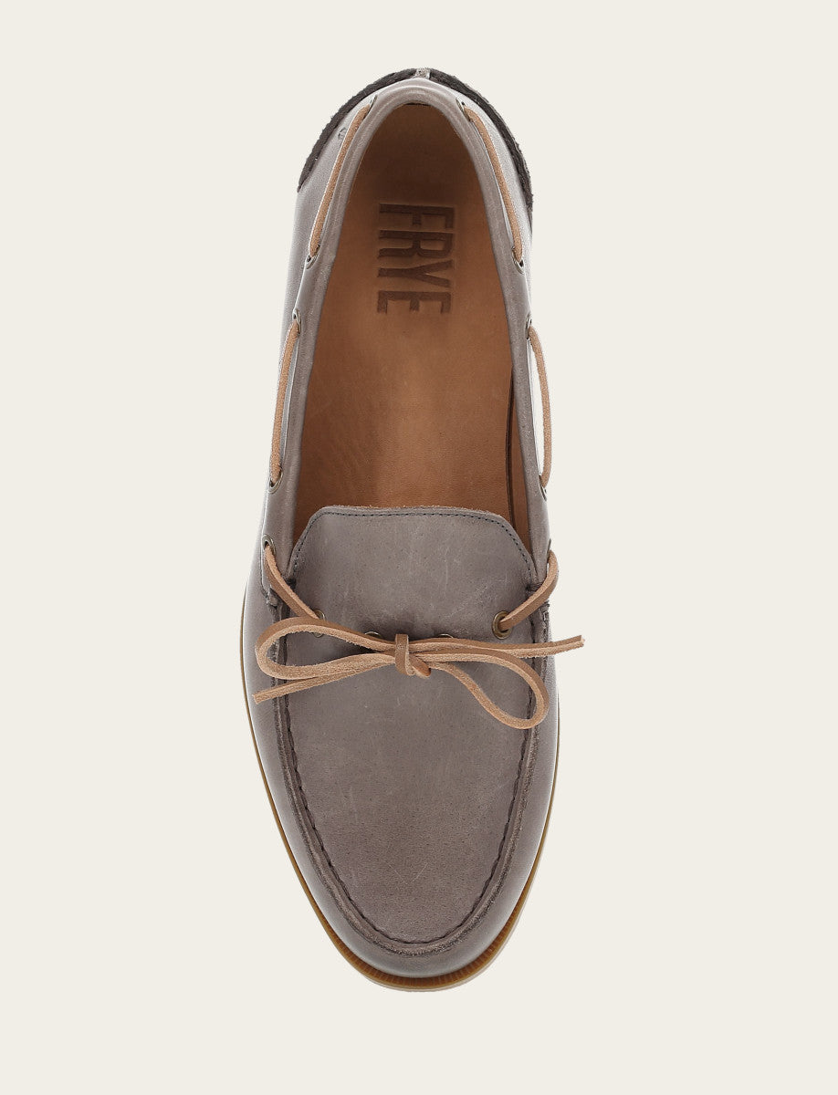 Frye Men's Steel Mason One Eye Tie Loafers / Steel