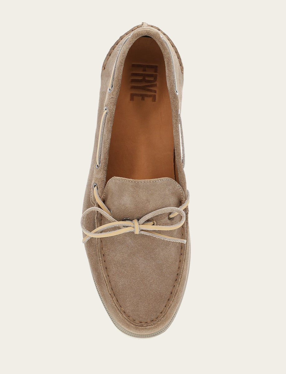 Frye Men's Mushroom Mason One Eye Tie Loafers / Mushroom