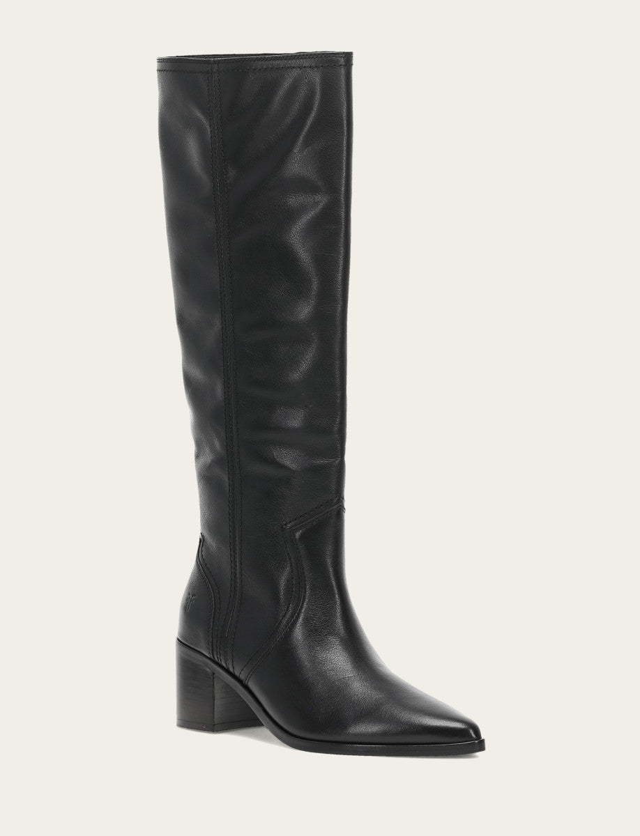 Frye Women's Black Sadie Softy Tall Booties / Black